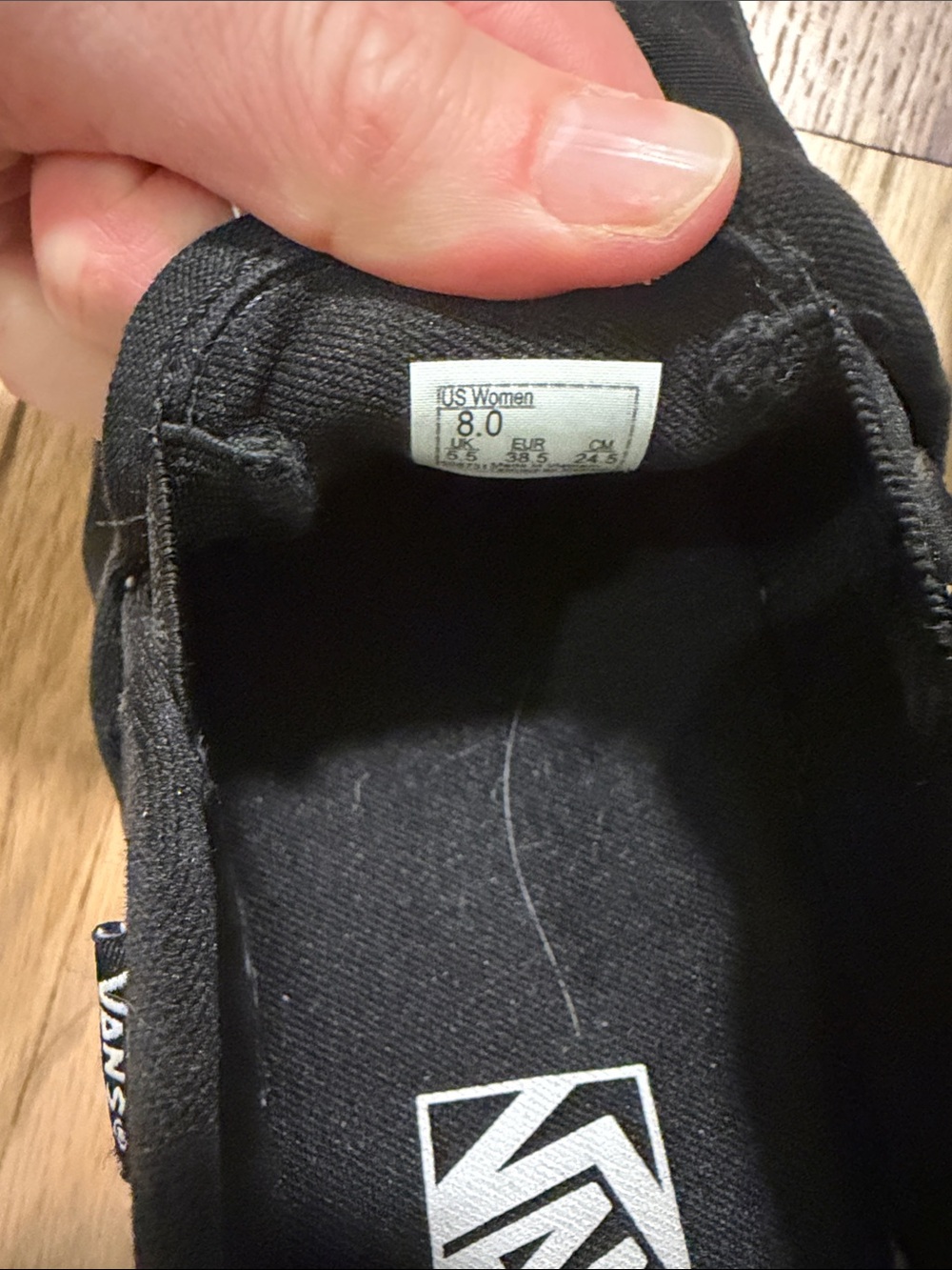 Women’s Vans Black Classic Slip-On Sneakers - Picture 6 of 6